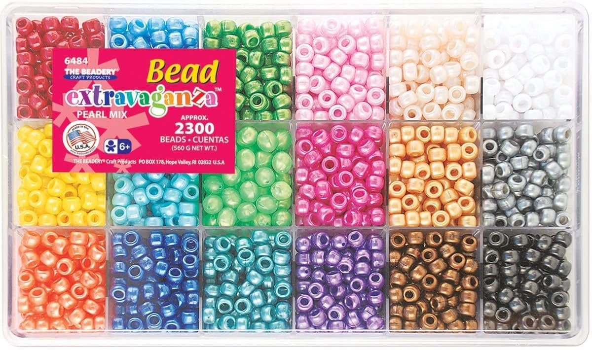 The Beadery Bead Extravaganza Bead Box Kit 19.75oz, Pearl