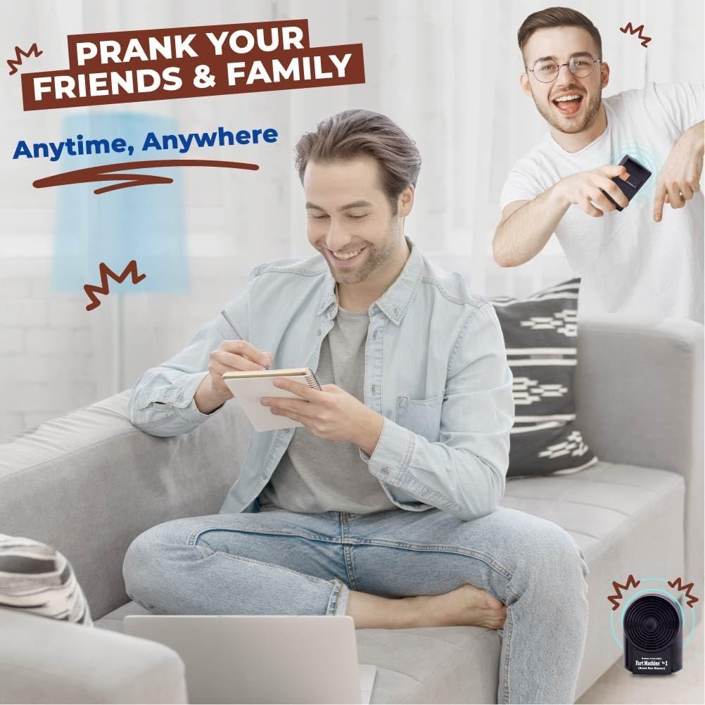 Fart Machine and Fart Spray with Fake Poop – Wireless Farting Machine with Stink Spray and Poop Toy - Fart Machine with Remote with Fake Poo and Fart Spray Prank Gifts for Endless Laughter