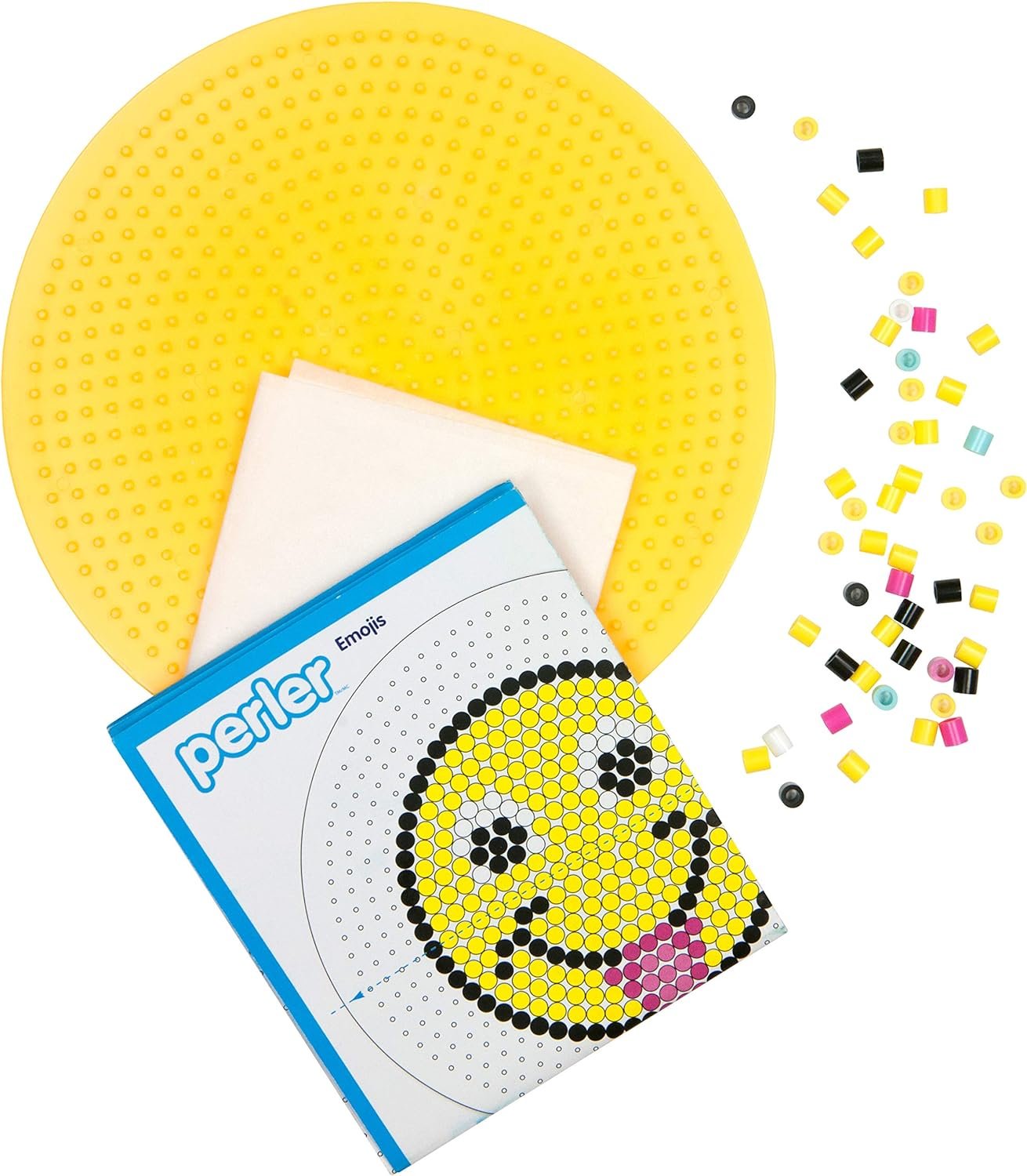 Perler Beads Smiley Face Emoji Fused Bead Kit, 1003pcs, 5 Projects