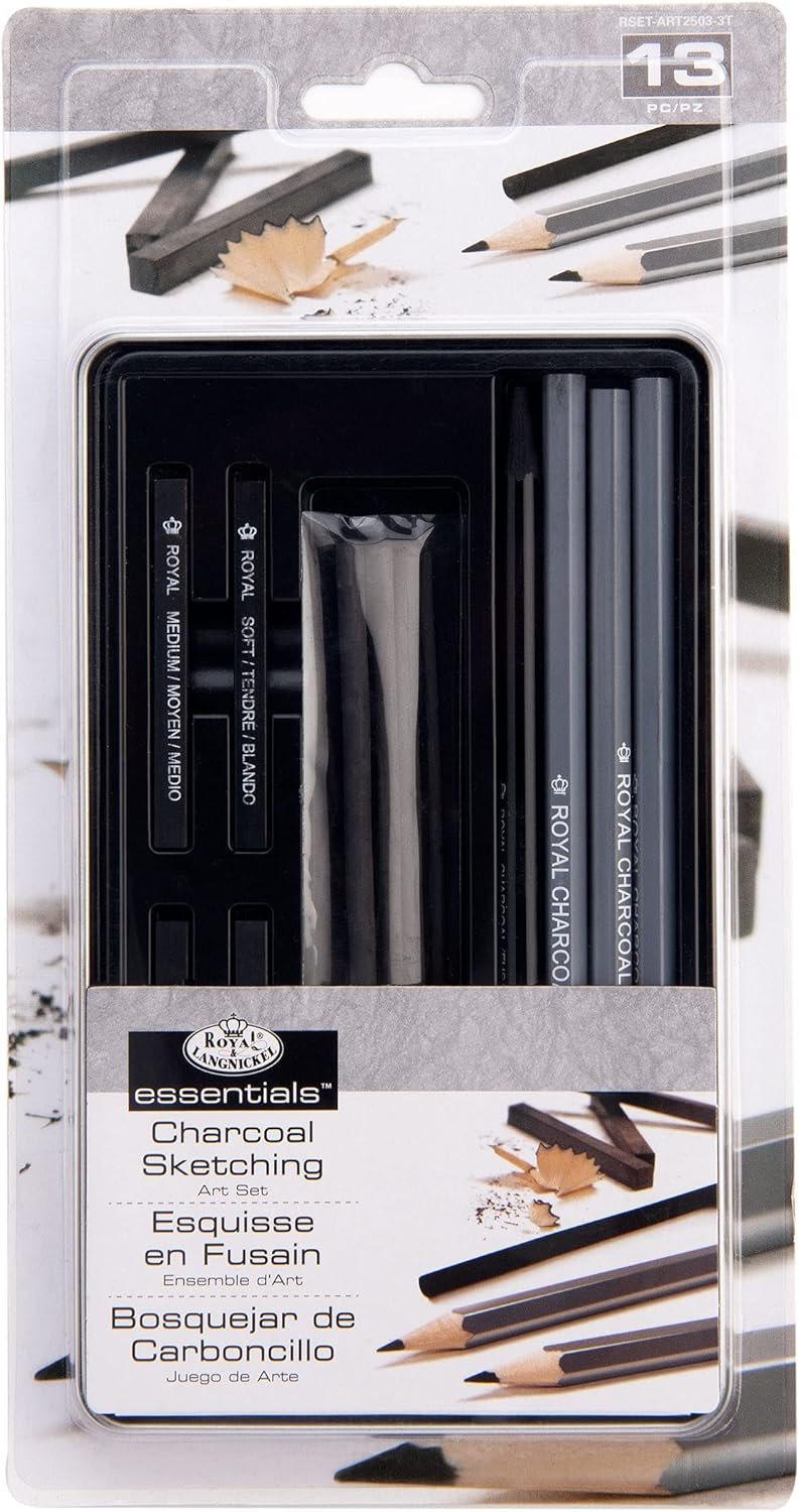 Royal & Langnickel RSET-ART2503 Small Tin Charcoal Drawing Art Set
