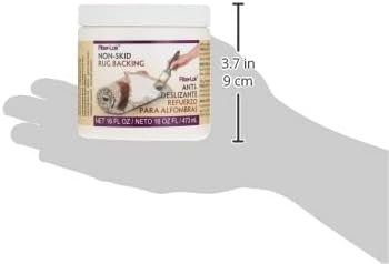 Environmental Technology Fiber-Lok Non-skid Backing (16 oz) Anti-Slip Natural Rubber Coating for Kitchen Rugs, Hardwood Floor Mats, Slippers, Runners, Carpets |Non-stain Machine-Washable Area Grippers