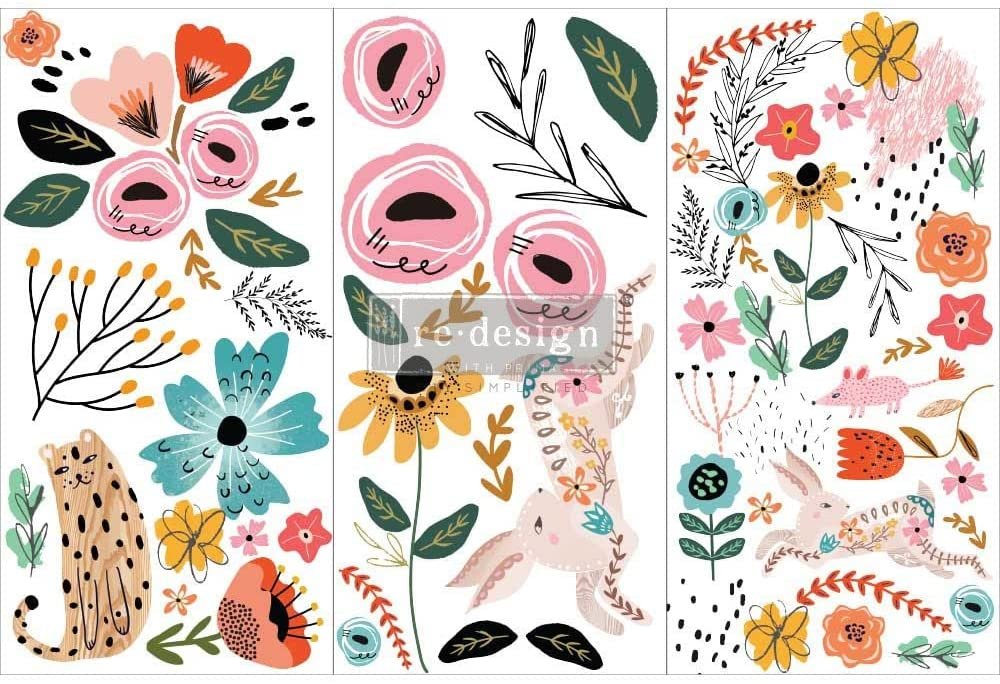 Prima Marketing Re-Design Decor Transfers 6"X12" 3/Sheets-Spring Awakening -RE656768