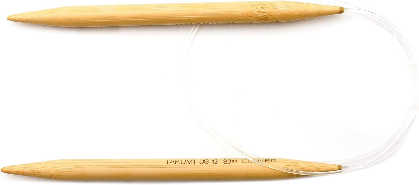 Clover 3016/36-13 Takumi Bamboo Circular 36-Inch Knitting Needles, Size 13