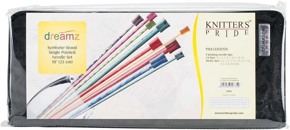 Knitter's Pride-Dreamz Straight Needles Set 10", Sizes 2.5/3mm to 11/8mm