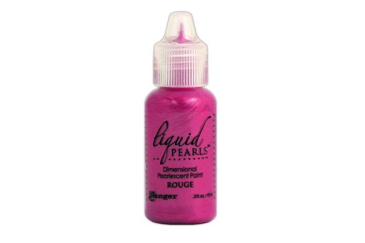 Ranger LPL-28222 Liquid Pearls Glue Paint, Rouge, 0.5 oz
