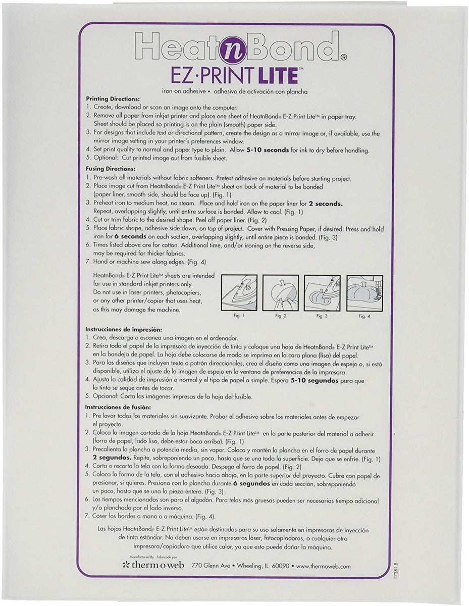 Thermo Web 3358 Heat and Bond EZPrint Lite IronOn Adhesive, 81/2 by