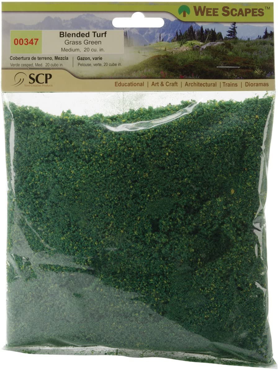 Simi Creative Products Blended Turf 20 Cubic Inches, Grass Green