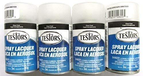 4 Pack of the Testors Dullcote Spray Lacquer 3oz