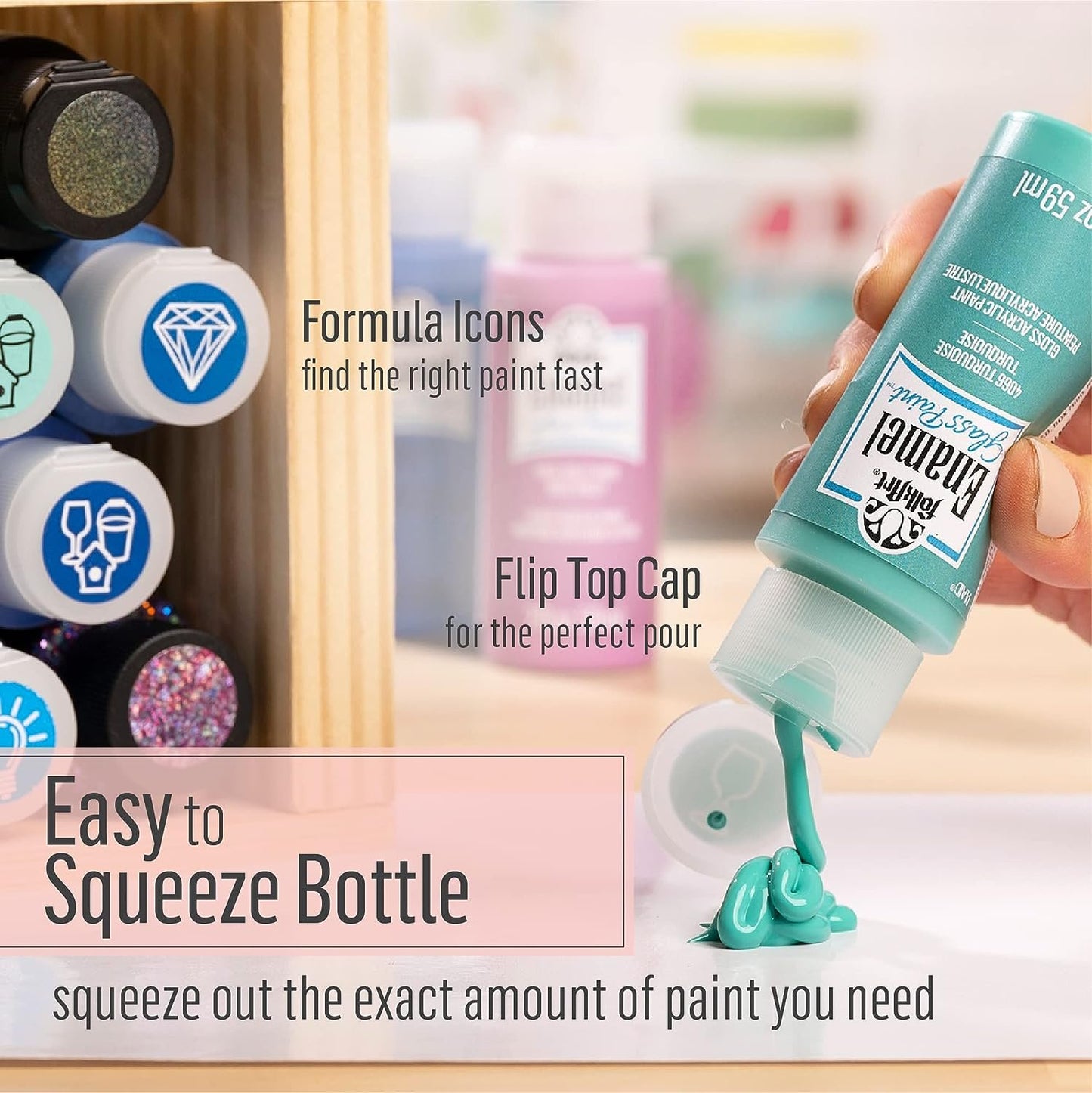 FolkArt Enamel Acrylic Craft Paint, Pearl White 2 fl oz Premium Matte Finish Paint, Perfect For Easy To Apply DIY Arts And Crafts, 11946