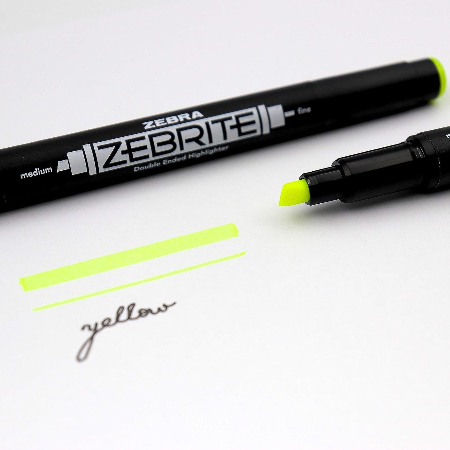 Zebra Pen Zebrite Double-Ended Highlighter, Medium Chisel Point and Fine Point, Assorted Colors, 5-Count