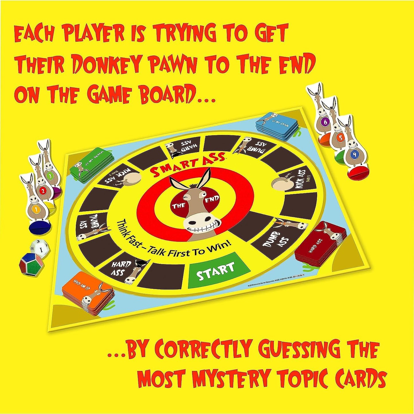 University Games, Smart Ass, The Ultimate Party Game, for Families and Adults Ages 12+, 2 to 6 Players