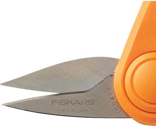 Fiskars Easy Action Tabletop Rag Quilt Snip, Gray Orange, 8" (190600)