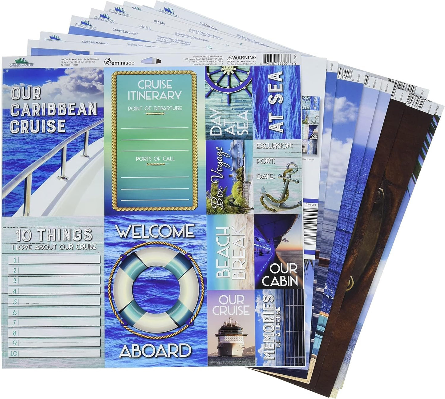 Reminisce CRU-200 Caribbean Cruise Scrapbook Collection Kit