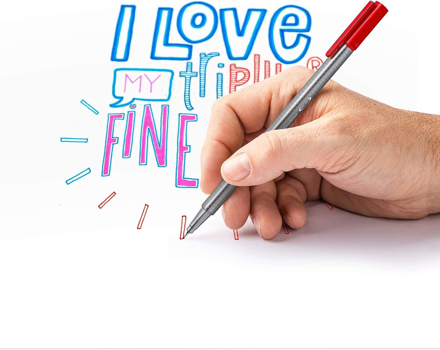 Staedtler Fineliner Drawing Pens .3mm 6 Count Triplus Fine Line, 6-Pack, Assorted Neon