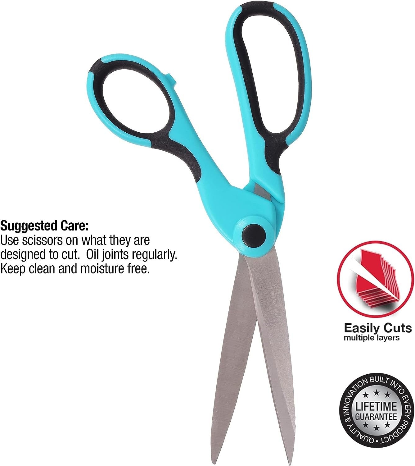 SINGER Professional Series Bent Scissors, 9 1/2", Teal