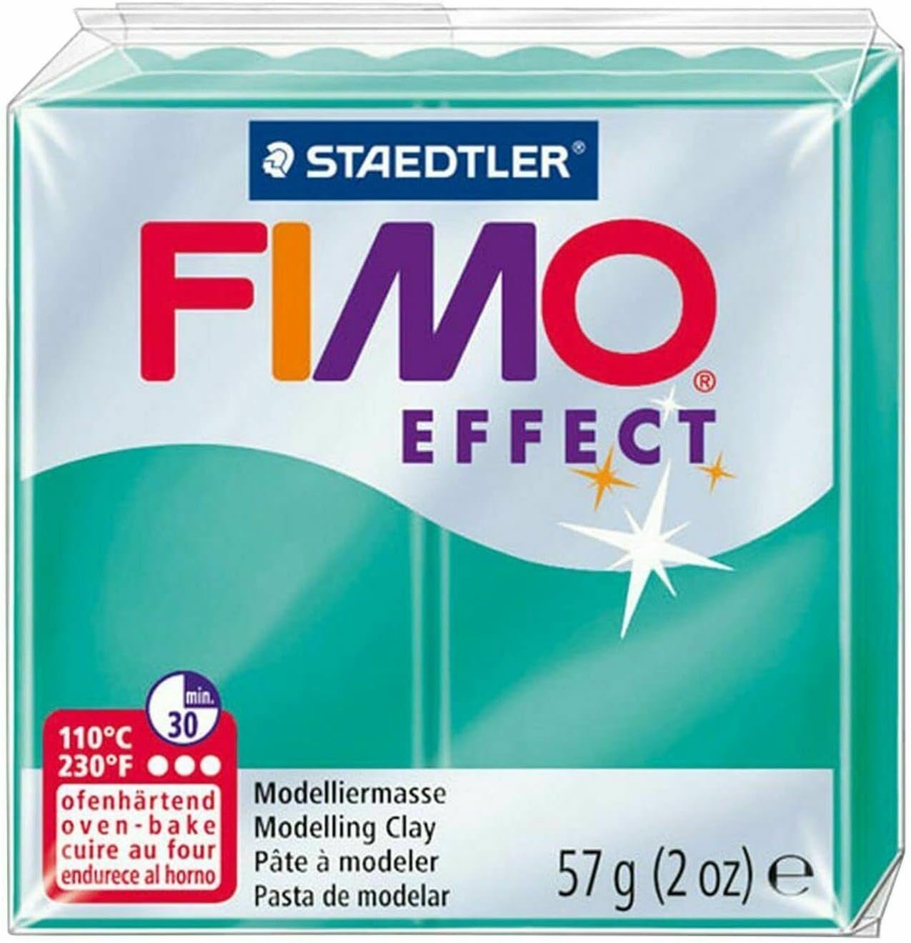 FIMO Soft & Effect Polymer Oven Modelling Clay - 57g - Set of 8 - Yellow Green Tones