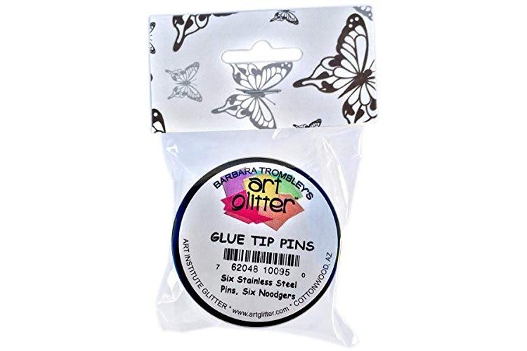 Art Institute Glitter Pins Kit,Six Stainless Steel Pins, Six Noodgers