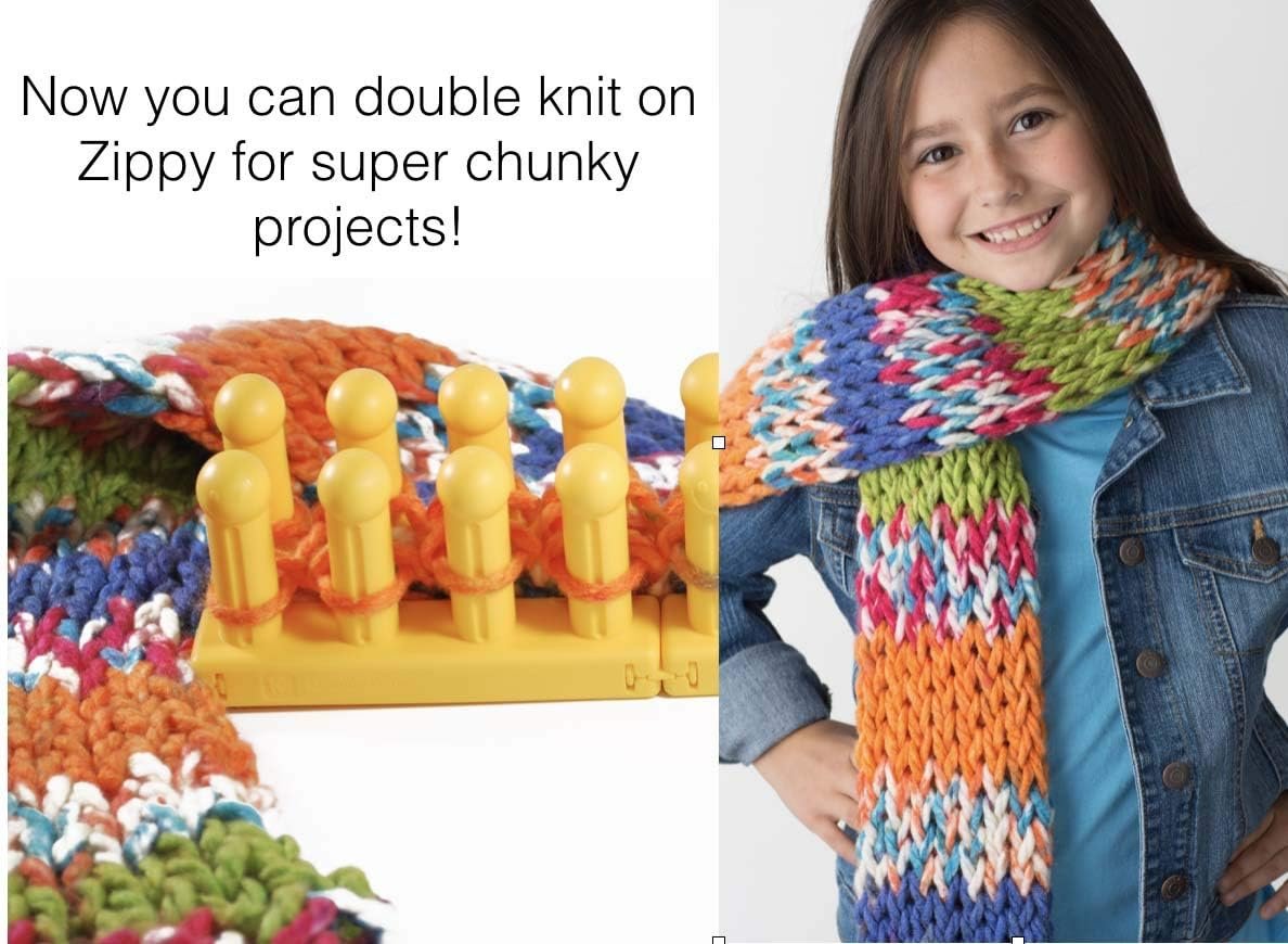 Authentic Knitting Board KB Zippy Master Set, 7" X 15", Yellow