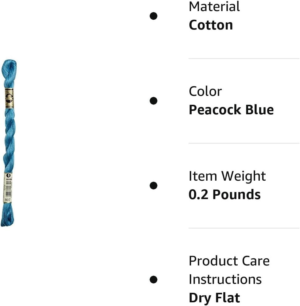 DMC Sz 3 Skein-16.4 yds/Peacock Blue/807