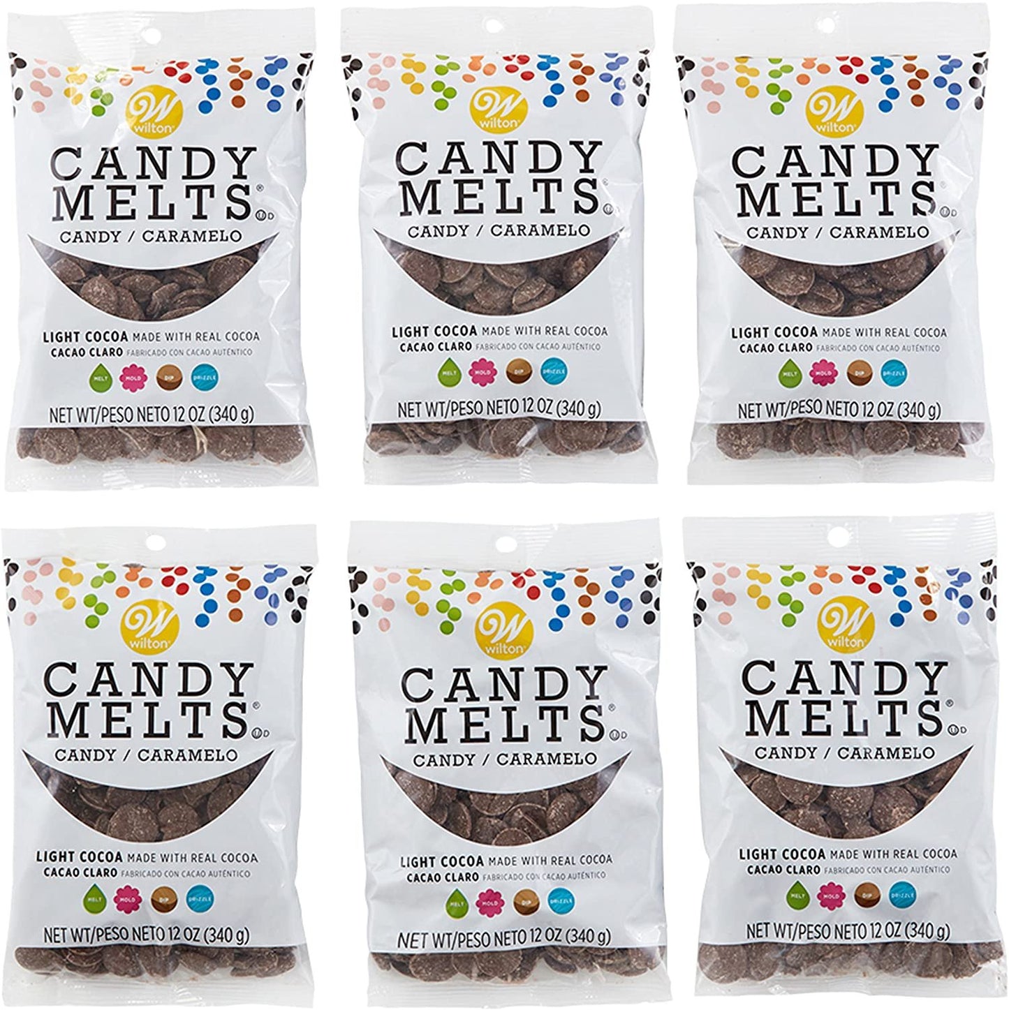 Wilton 12 oz. Light Cocoa Candy Melts® Candy, 6-Count