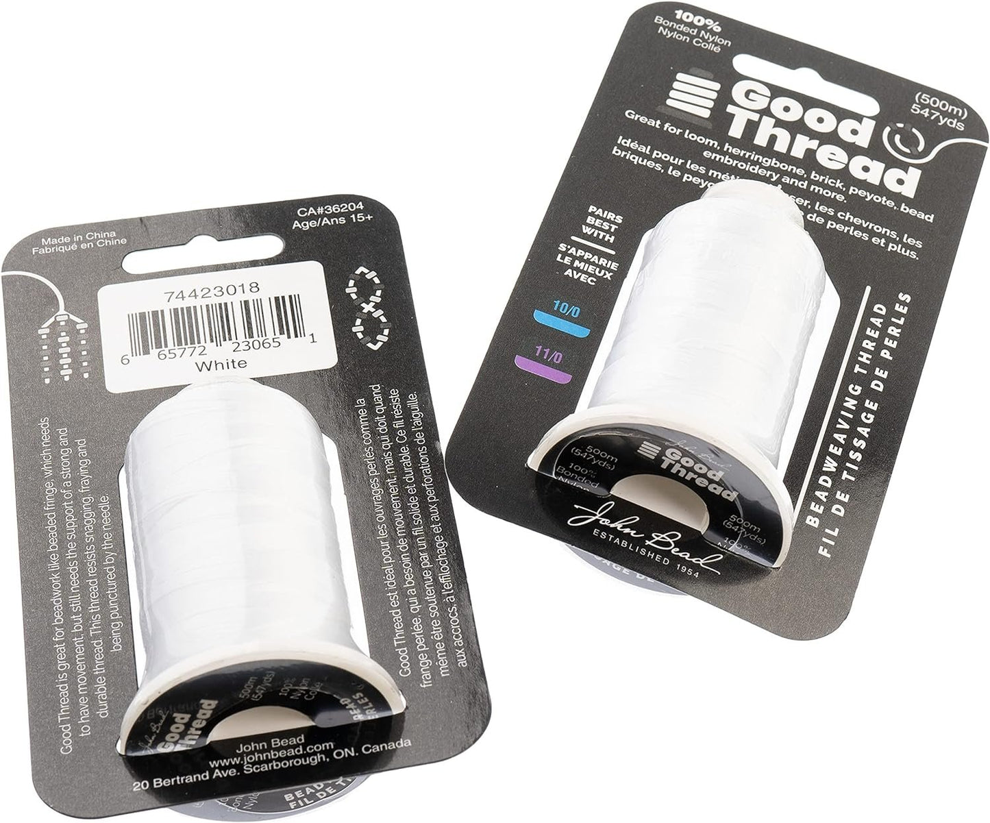 John Bead Good Thread 500m Spool-White