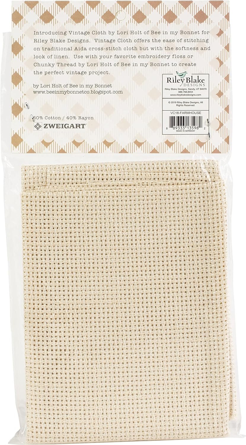 Riley Blake Designs Vintage Cloth 10CT, 17"X17" Farmhouse