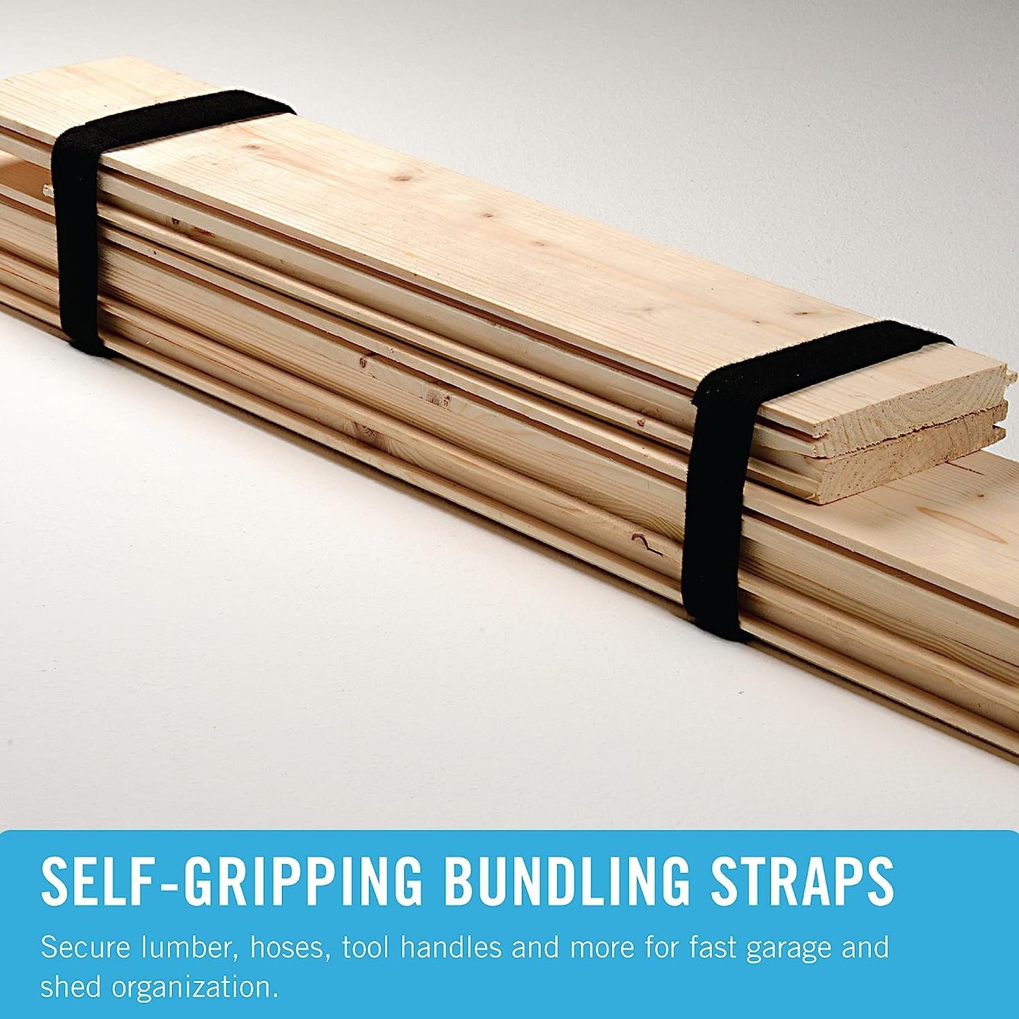 VELCRO Brand - ONE-WRAP Roll, Double-Sided, Self Gripping Multi-Purpose Hook and Loop Tape, Reusable, 12' x 3/4" Roll - Black