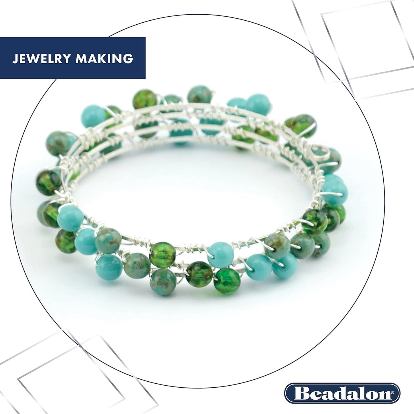 Beadalon Flat Ring Memory Wire for Beading, 0.35-Ounce, Gold