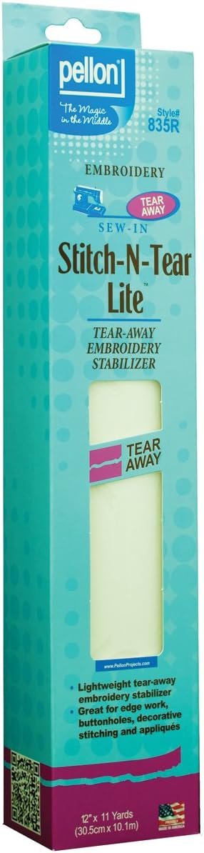 Stitch-N-Tear Lite Embroidery Stabilizer-12"X11 Yards