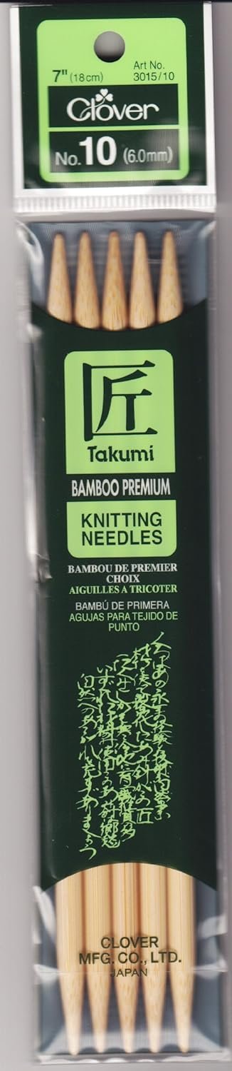 Takumi Bamboo Double Point Knitting Needles 7 5/Pkg-Size 10/6mm