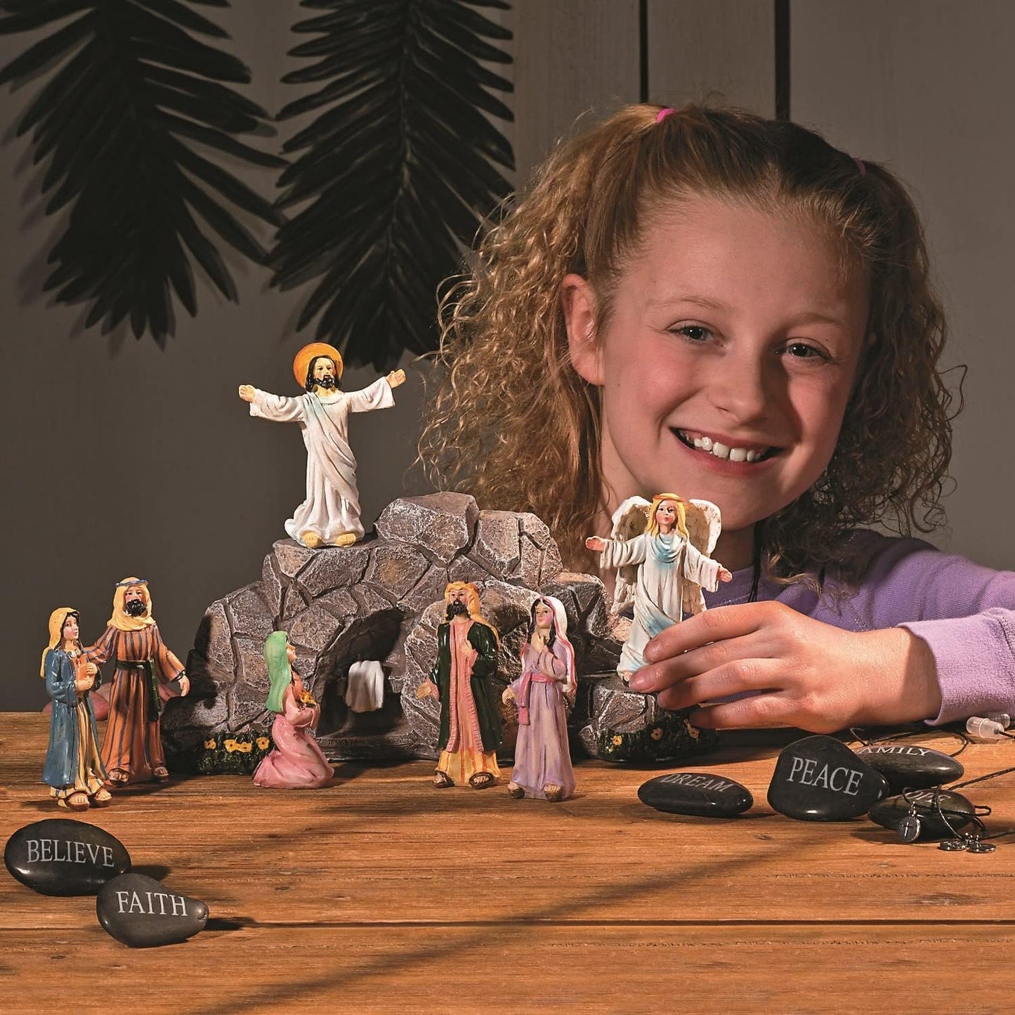 Fun Express Jesus Resurrection Set for Easter (8 Hand Painted Pieces) Home Decor and Christian Figurines