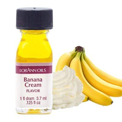 LorAnn Banana Cream SS Flavor, 1 dram bottle (.0125 fl oz - 3.7ml - 1 teaspoon)- 12 pack