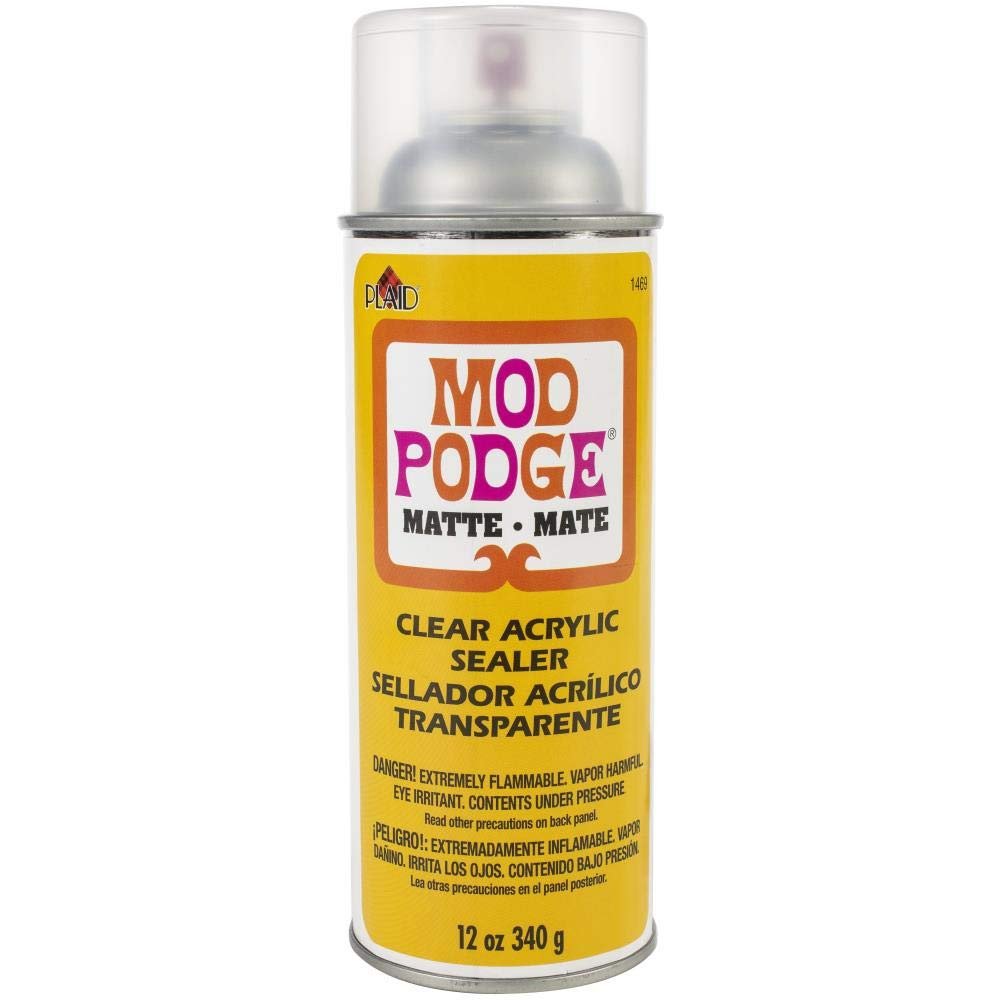 Spray Acrylic Sealer Mod Podge Matte and Gloss 2-Pack, Clear Coating Matte Paint Sealer Spray, 2X Spray Can Sprayer Handle