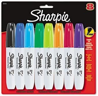 Sharpie Chisel Tip Permanent Marker MARKER,SHARPIE,CHISEL,8ST 72782 (Pack of10)