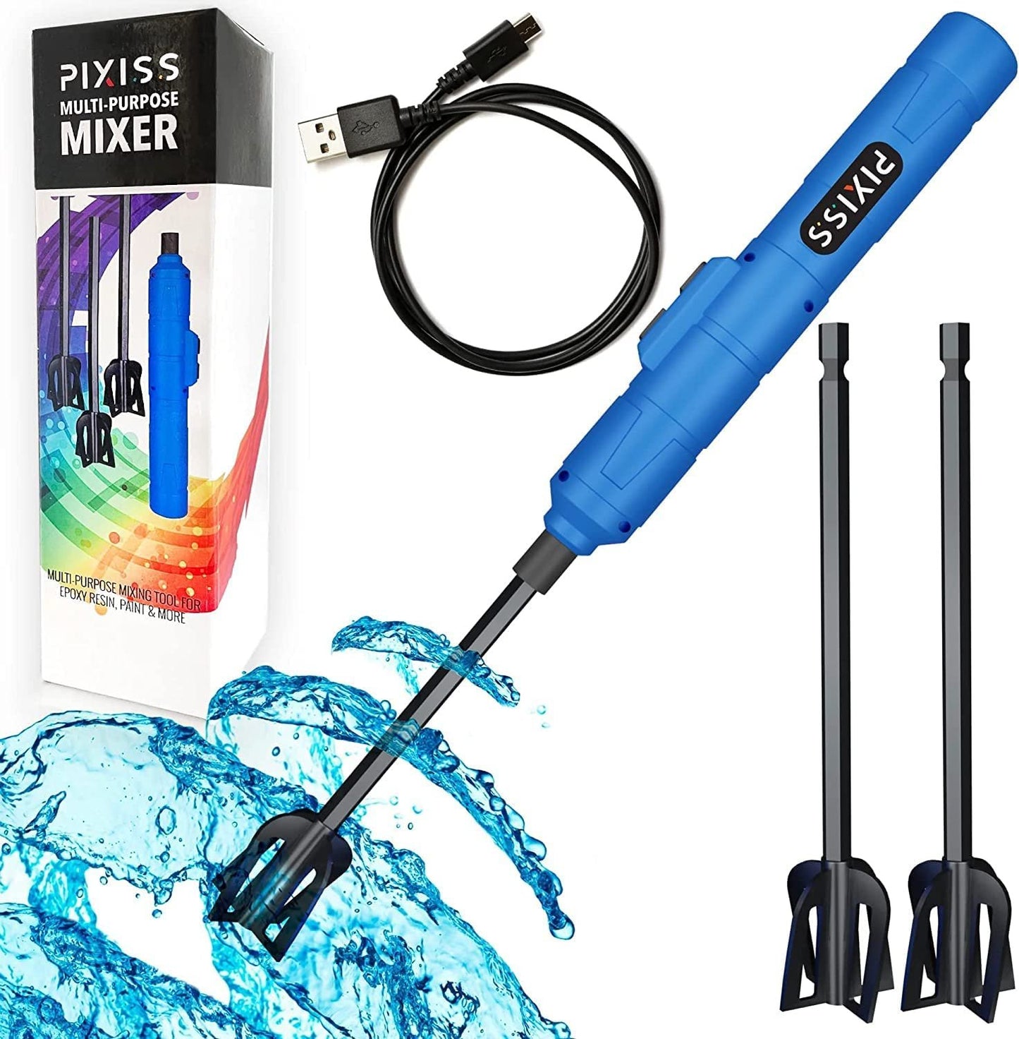 Resin Mixer Bundle - Resin Accessory Kit Rechargeable and Easy to Use Epoxy Resin Mixer Bundle by Pixiss