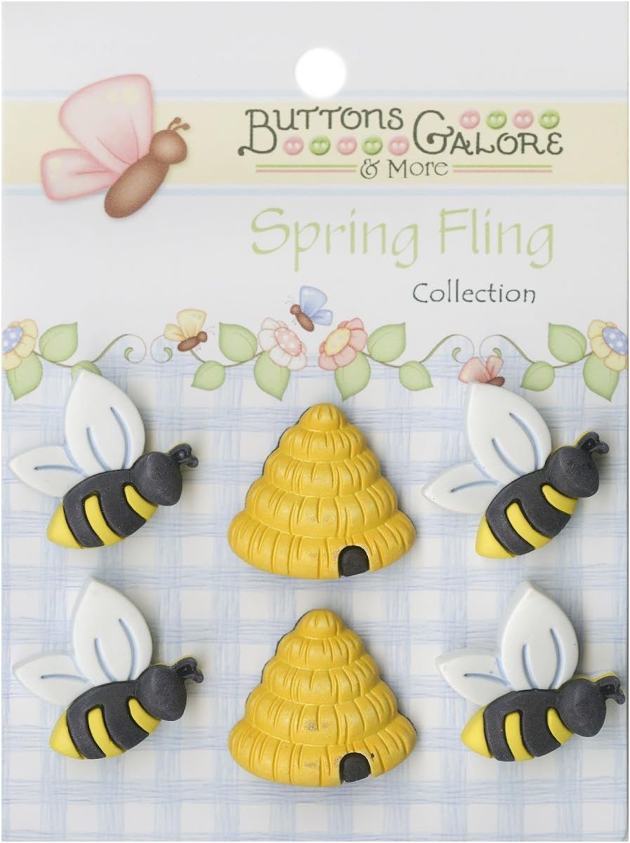 Spring Buttons-Busy Bees