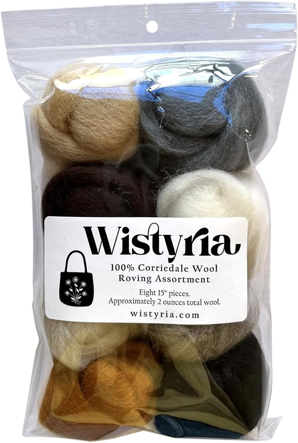 12" Wool Roving 8-Pack: Furry Friends (2oz)