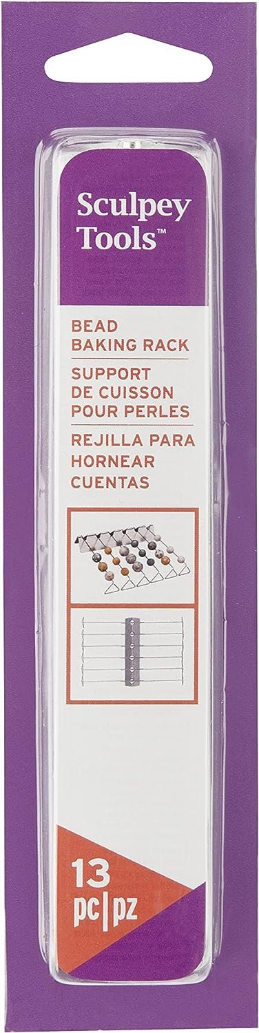 Sculpey Tools Bead Baking Rack, polymer oven bake clay jewelry making tool, allows you to bake multiple size beads at one time, great for all skill levels