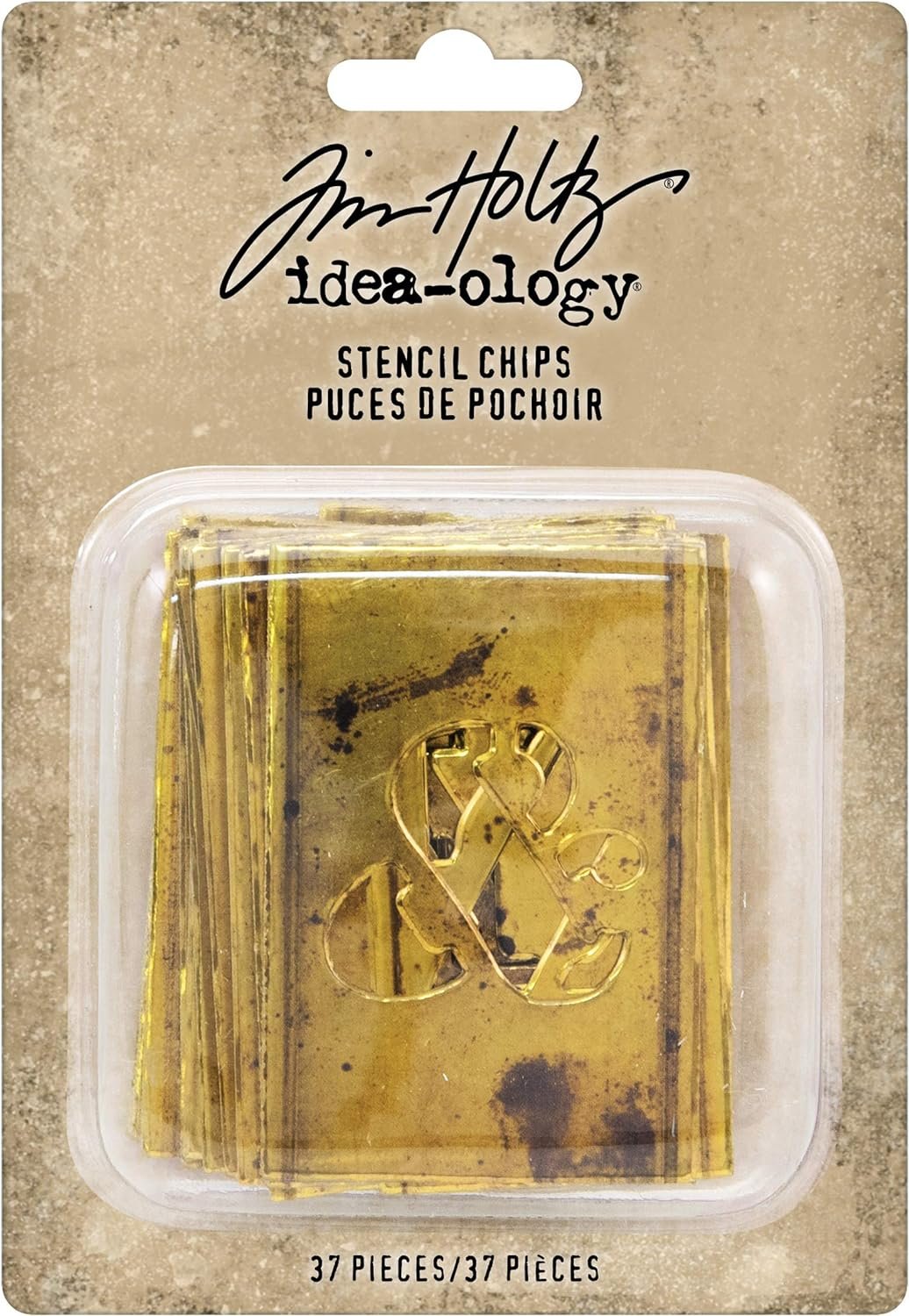Tim Holtz, Advantus Chips Chipboard Stencils, Gold