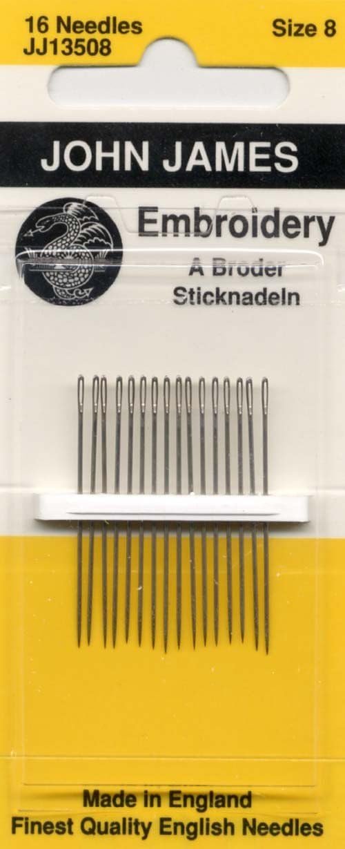 Crewel/Embroidery Hand Needles-Size 8 16/Pkg