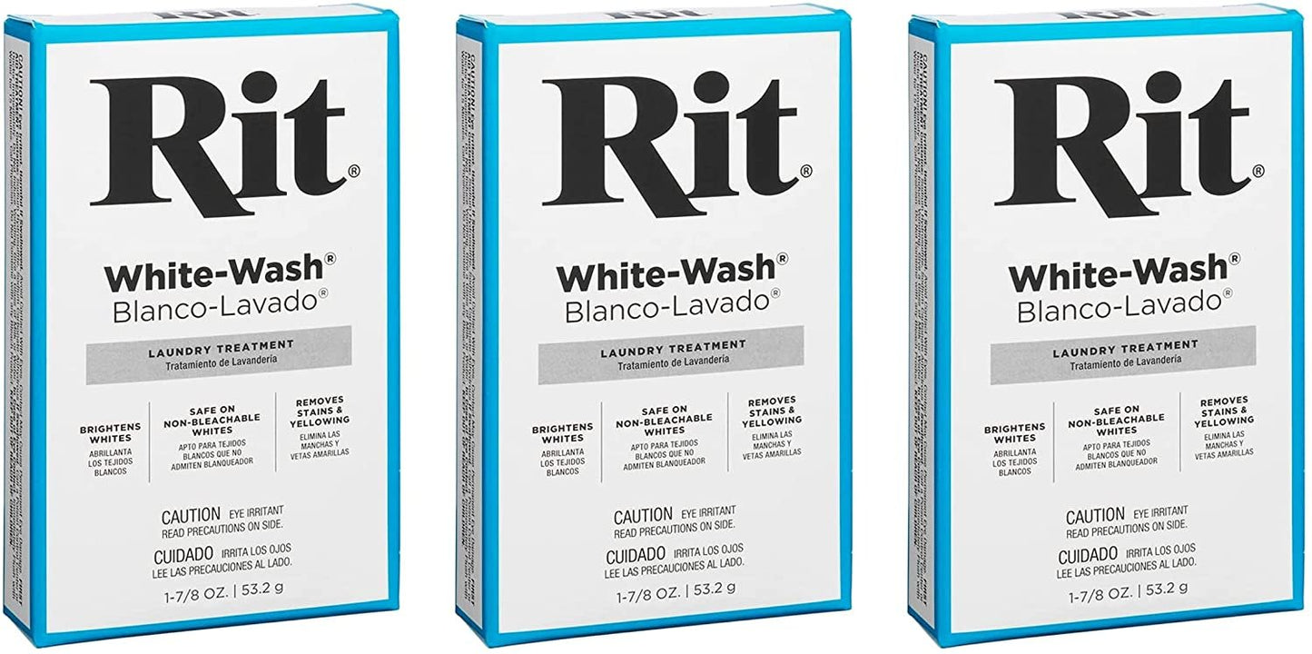 Rit Dye Powdered Fabric Dye, White Wash, 1 7/8-Ounce (Three Pack)