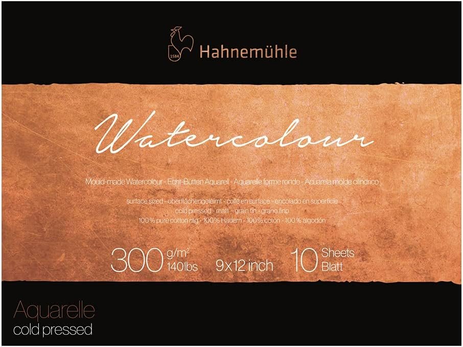 Hahnemuhle Collection Watercolor 300 Block Cold Pressed 9x12 300gsm
