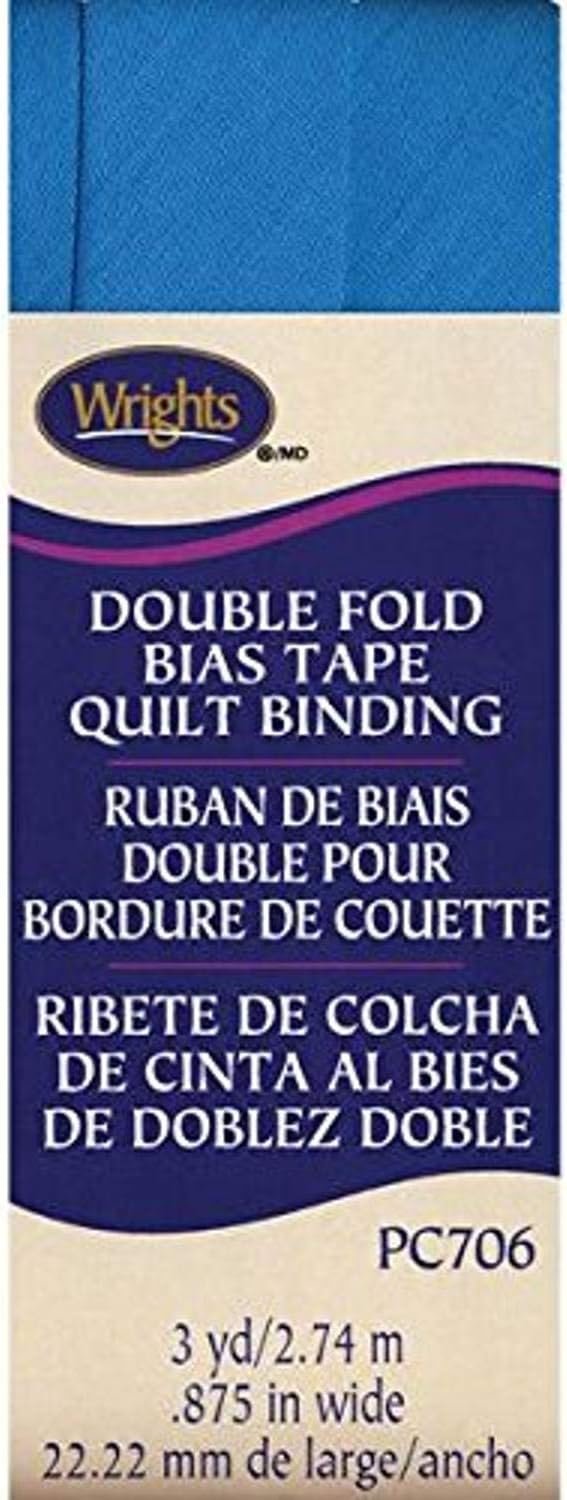 Wright Products Wrights Double Fold Quilt Binding 7/8" X3yd, Turquoise