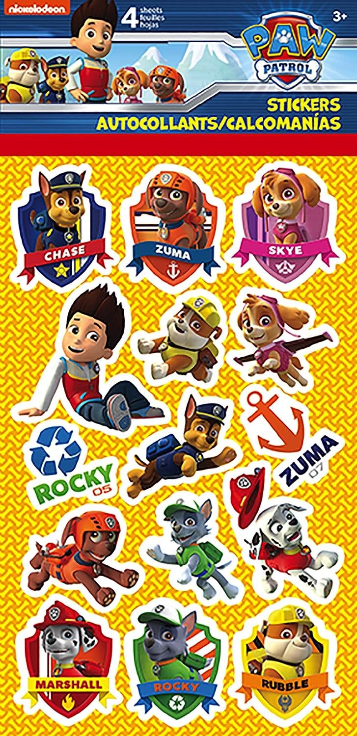 Trends International Paw Patrol Standard 4 Sheet Stickers 10Count Bundle