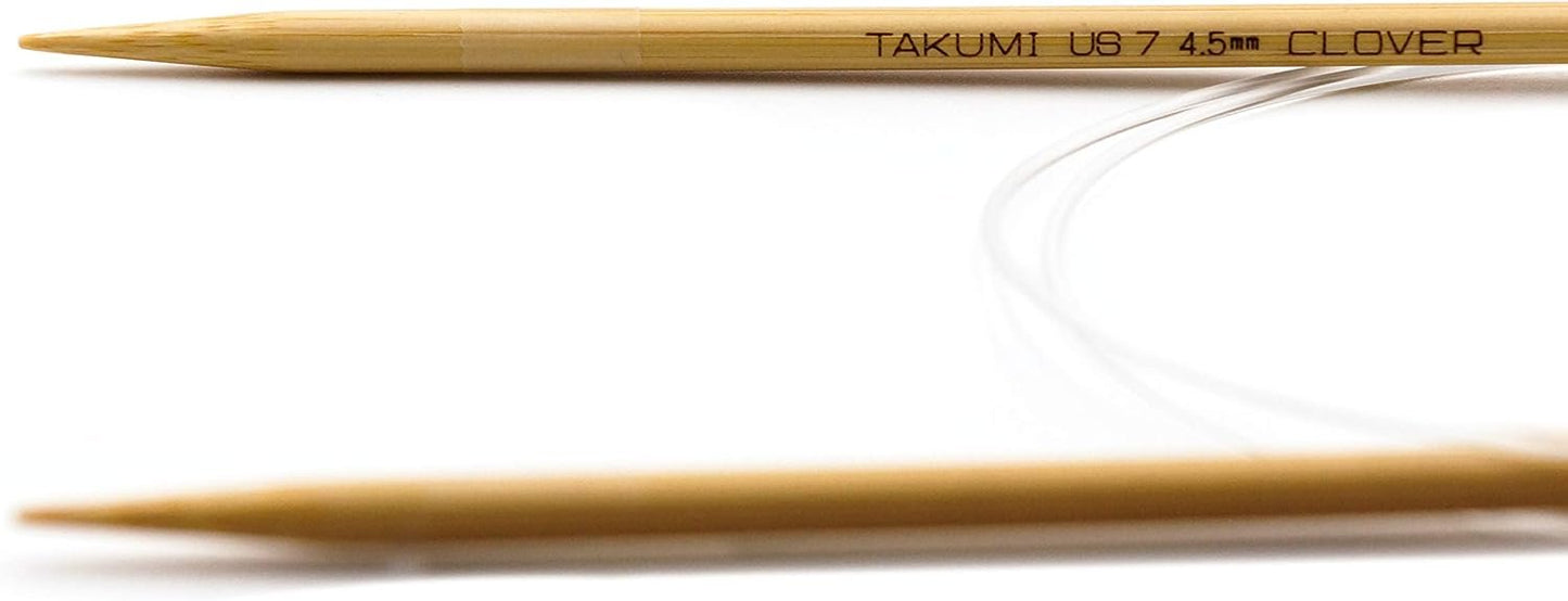 Clover Takumi Bamboo Circular 36-Inch Knitting Needles, Size 7 (3016/36-07)