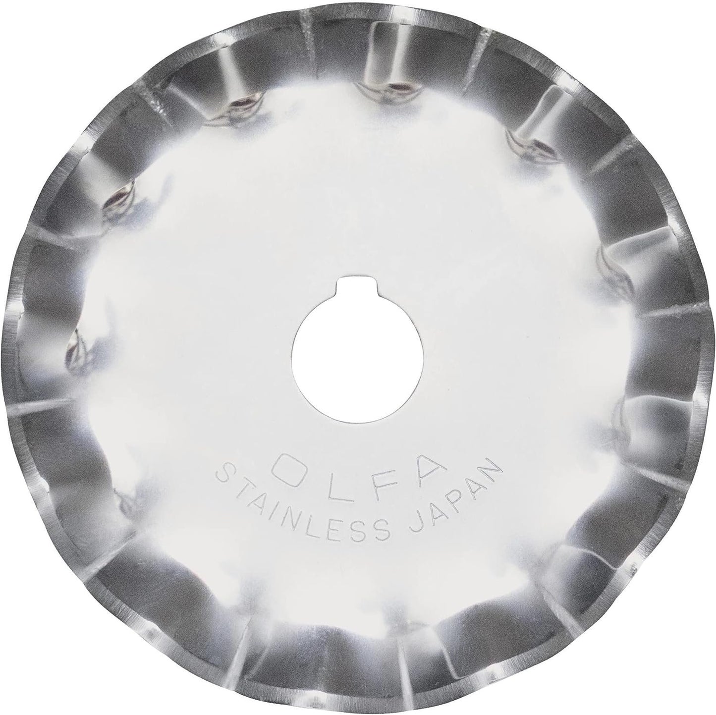 OLFA 45mm Rotary Cutter Scallop Blade, 1 Blade (SCB45-1) - Stainless Steel Circular Decorative Edge Blade for Crafts, Sewing, Quilting, Scrapbooking, Fits Most 45mm Rotary Cutters