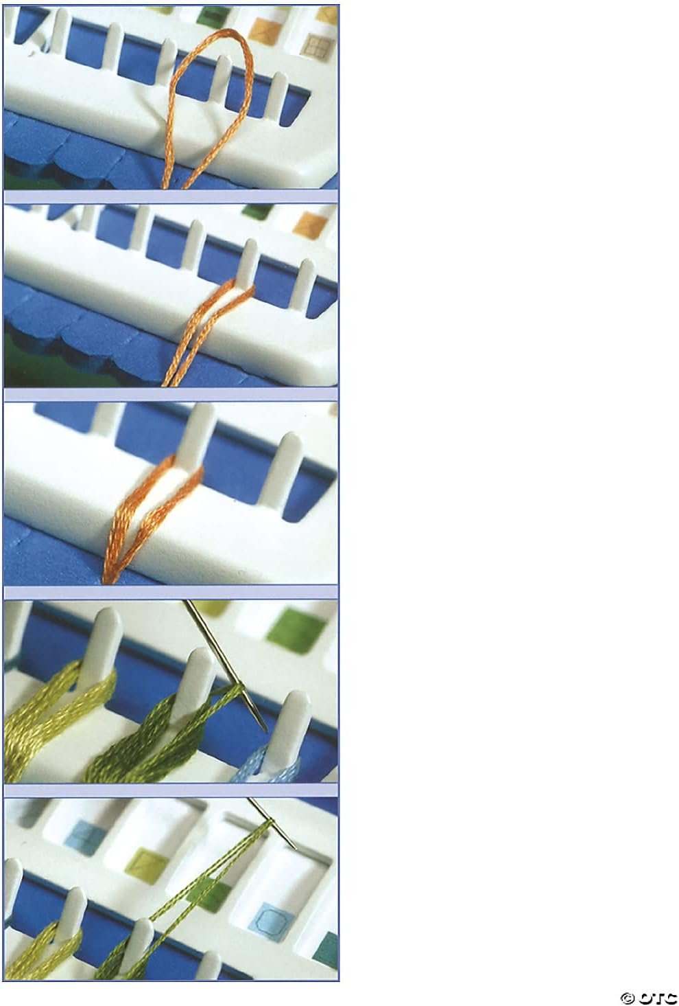 Pako 4"X11" | Plastic-White & Blue | Pack of 1 Floss Organizer