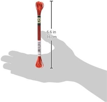 DMC 1008F-S606 Shiny Radiant Satin Floss, Orange/Red, 8.7-Yard