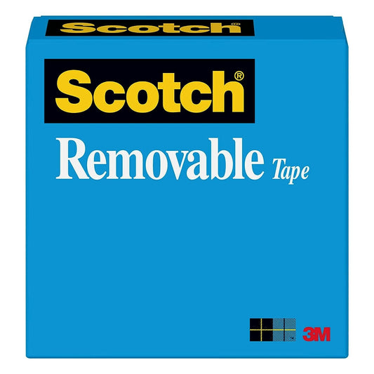Scotch Removable Tape, 1/2 in x 1,296 in, 1 Box/Pack, Post-it Technology (811)