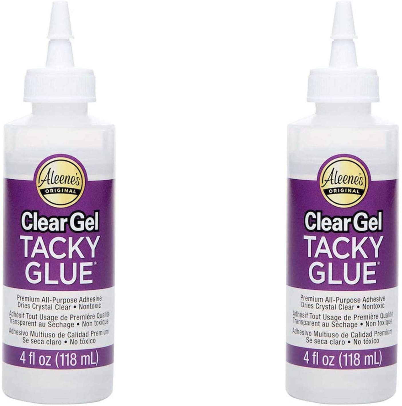 Aleene's Clear Gel Tacky Glue 4oz, Pack 2
